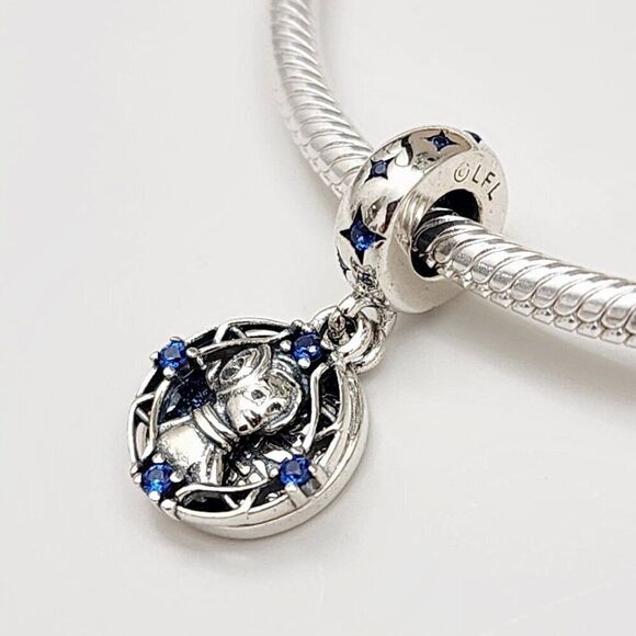 Pandora Star Wars Princess Leia Blue Enamel Crystal & CZ Charm - Picture 3 of 5
